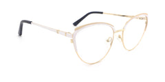 MX9054-3 | Women | Matte White | Metal Glasses