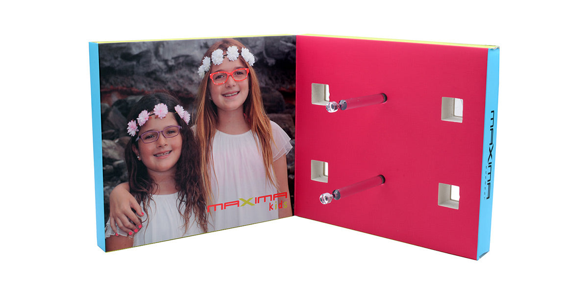 Cardboard Display Rack | Pink & Blue | Maxima Pop Material - MXP-8083-3