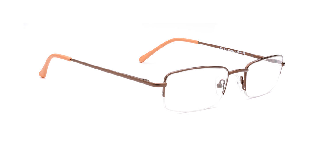 RA307-3 | Unisex | Matte Brown | Metal Glasses