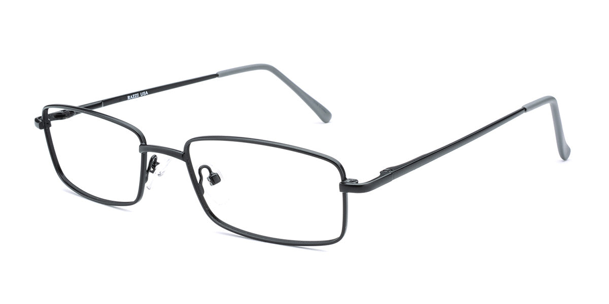 RA317-3 | Unisex | Matte Black | Metal Glasses