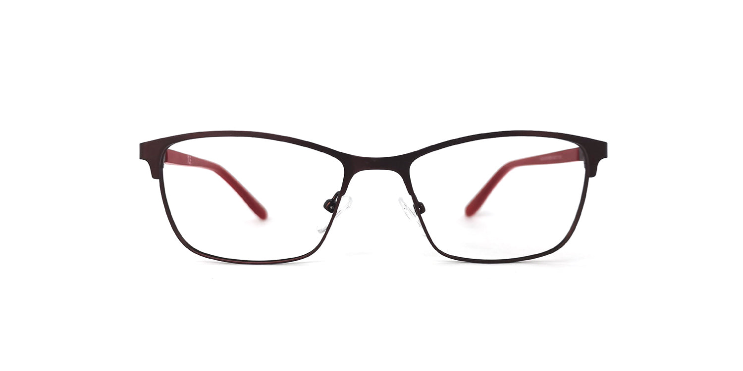 RA442-2 | Women | Matte Burgundy | Metal Glasses