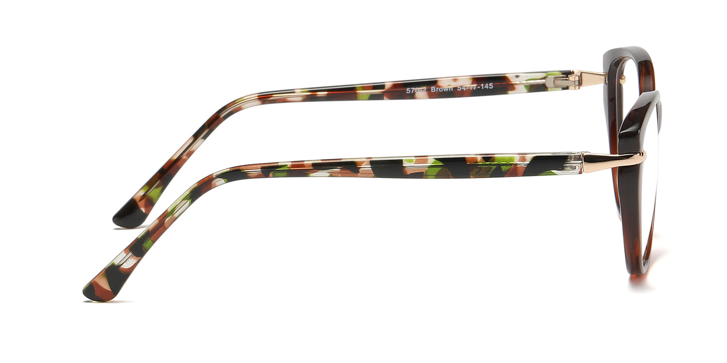 RA570-2 | Women | Shiny Brown | TR-90 Glasses