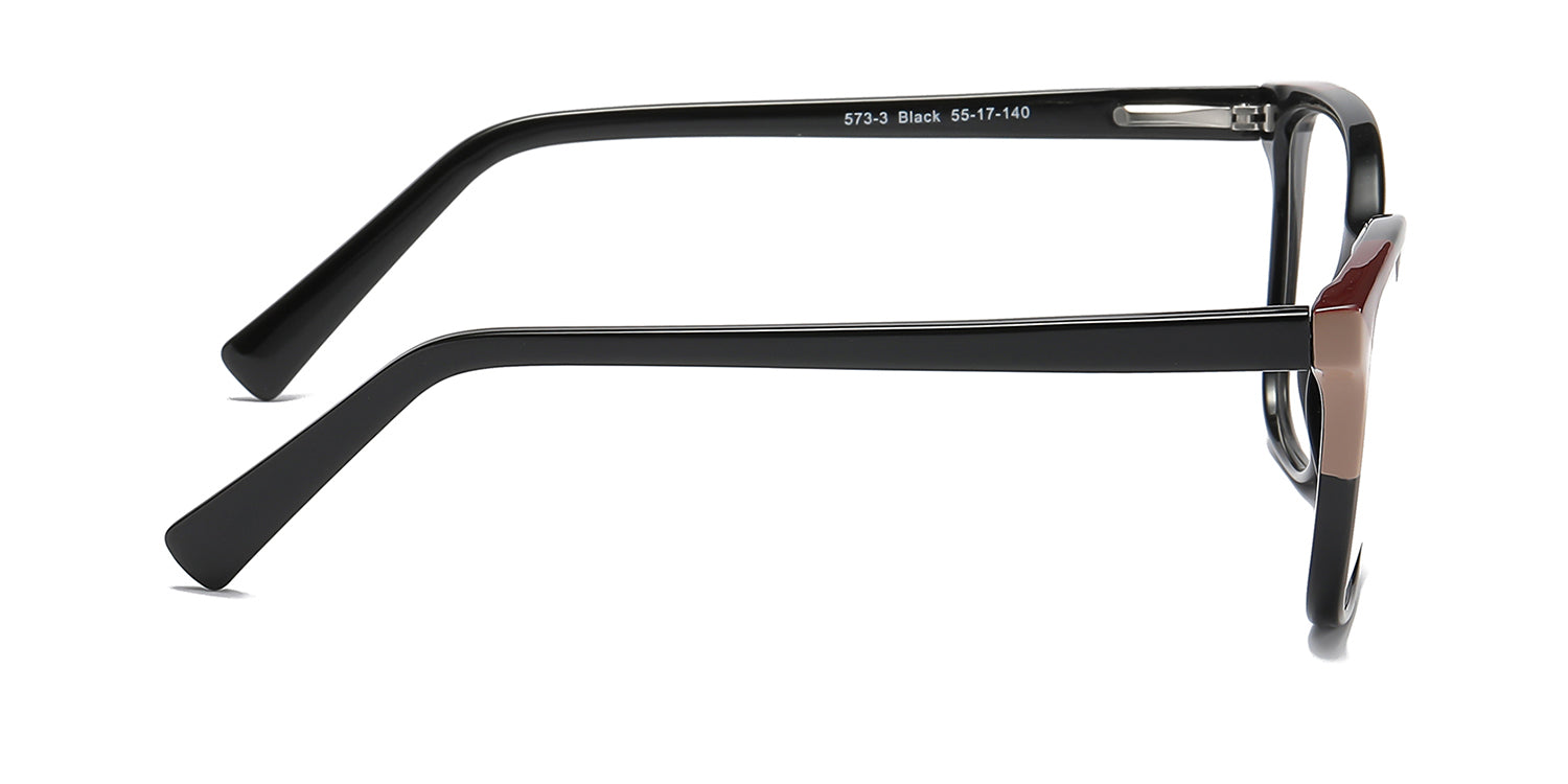RA573-3 | Women | Shiny Black | TR-90 Glasses