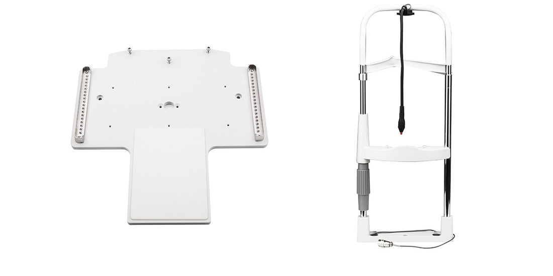 INS-11078-4-O | Slit Lamp Metal Plate and Jaw Rest Set