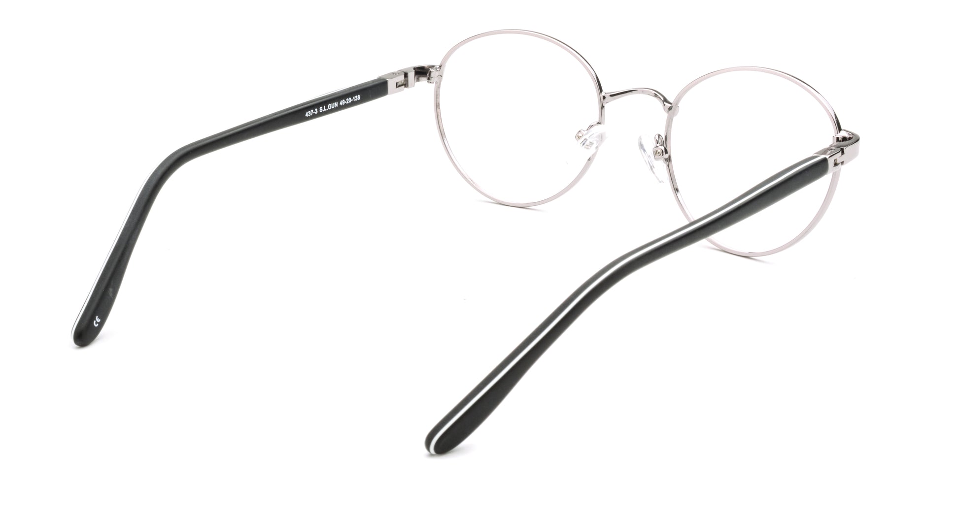 RA437-3 | Unisex | Shiny Gun | Metal Glasses