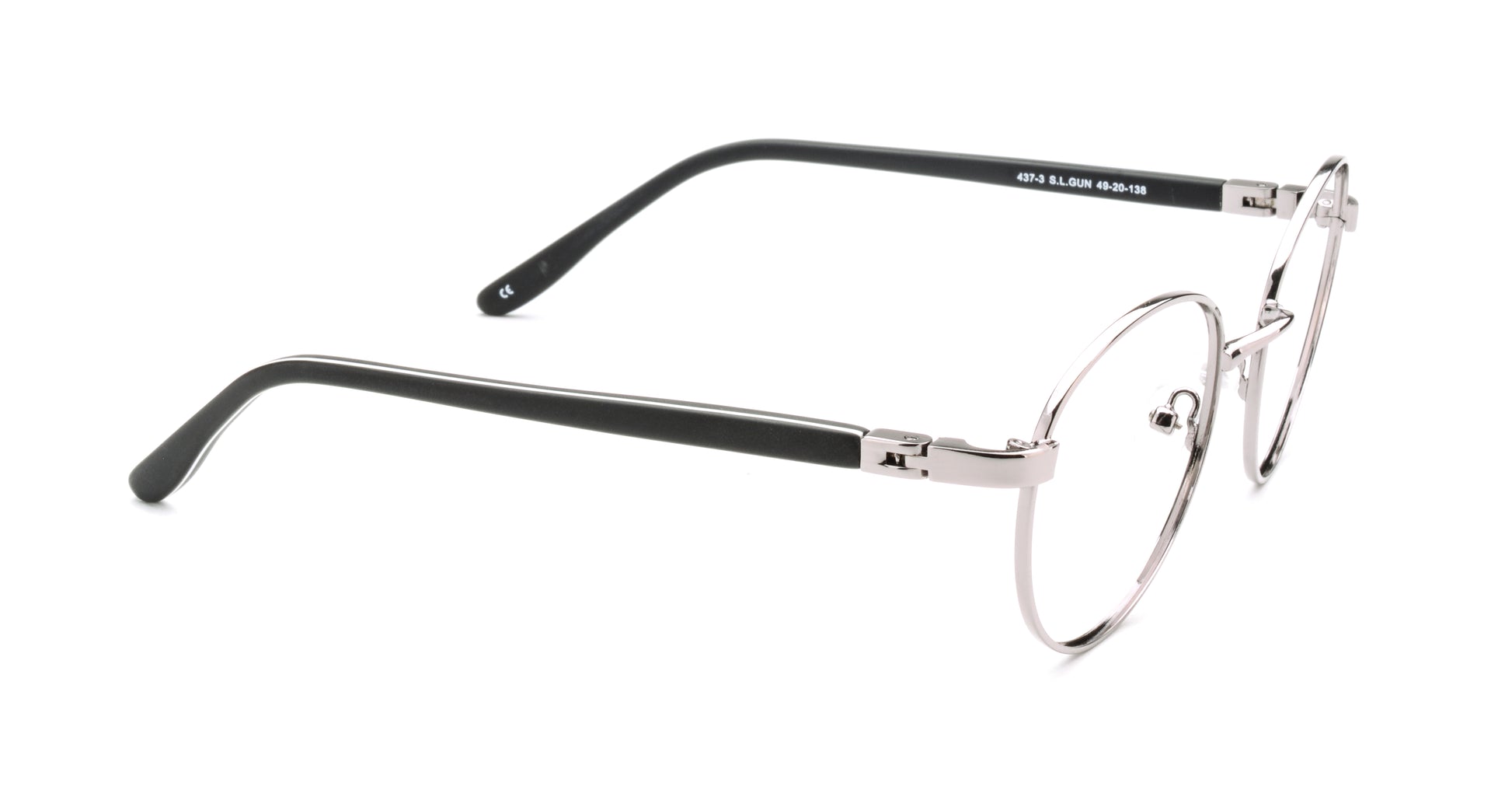 RA437-3 | Unisex | Shiny Gun | Metal Glasses