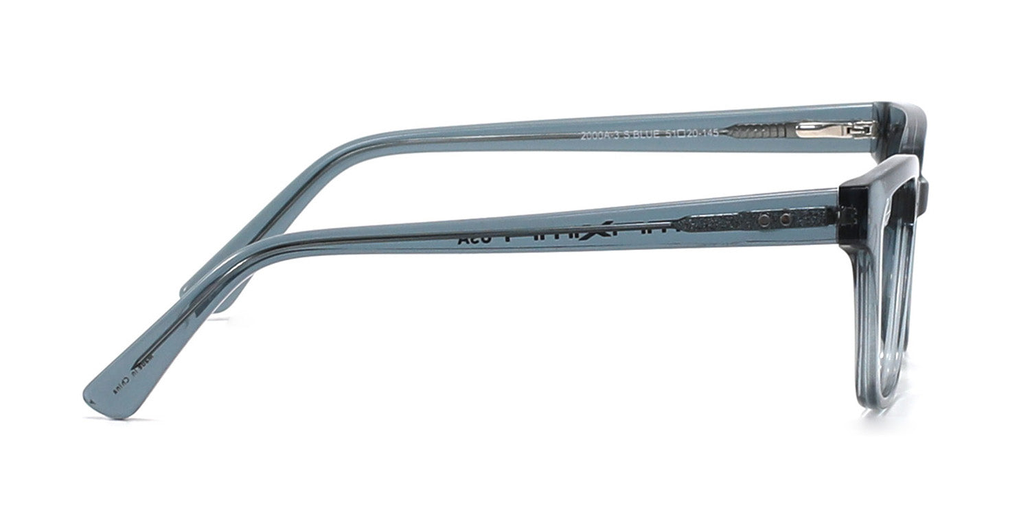 MX2000A-3 | Men | Shiny Blue | Acetate Glasses