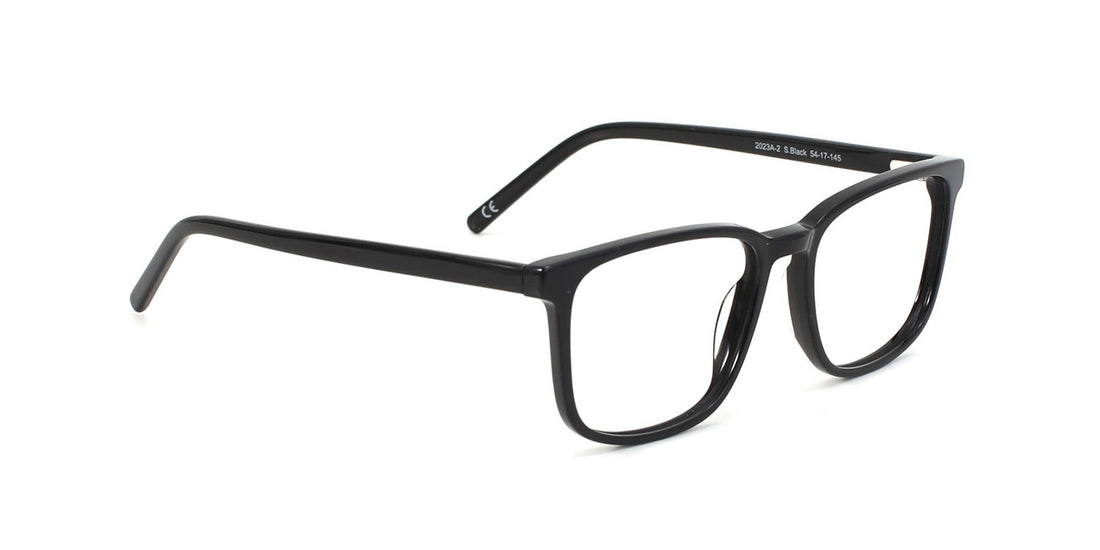 MX2023A-2 | Men | Shiny Black | Acetate Glasses