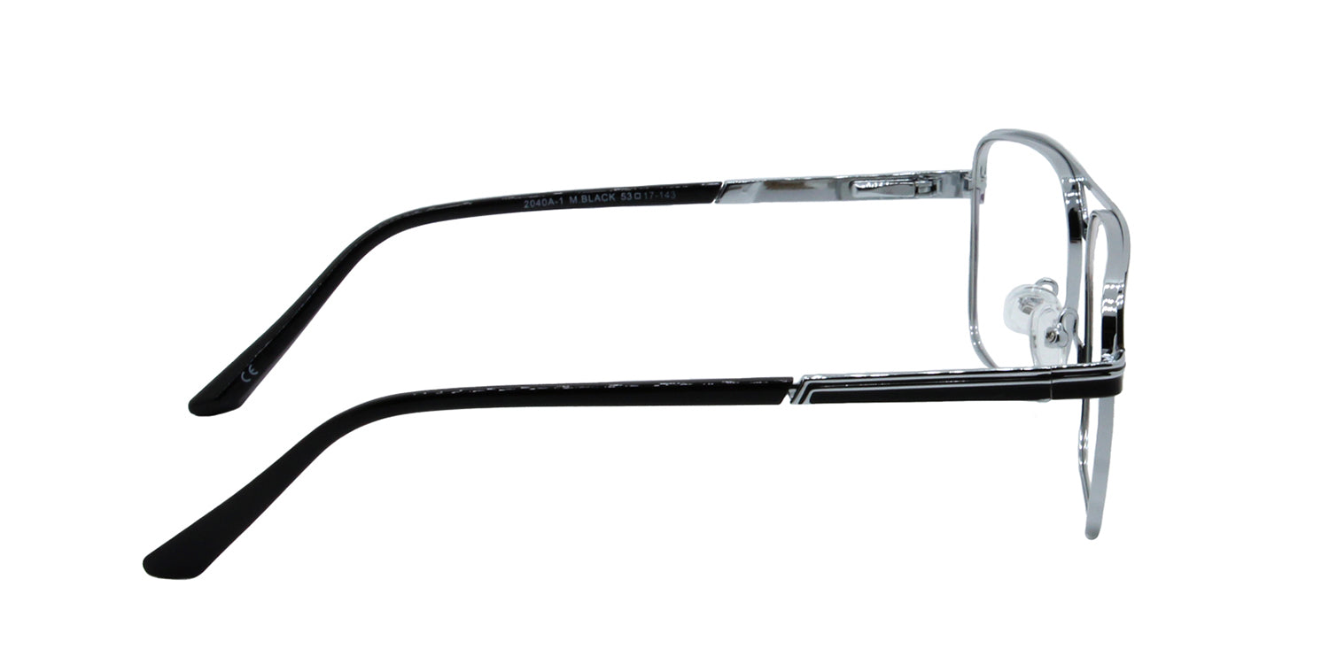 MX2040A-1 | Men | Matte Black | Metal Glasses