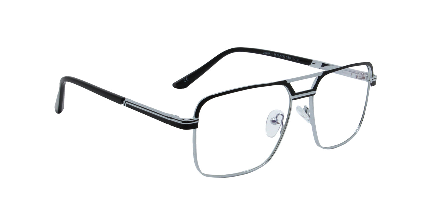 MX2040A-1 | Men | Matte Black | Metal Glasses
