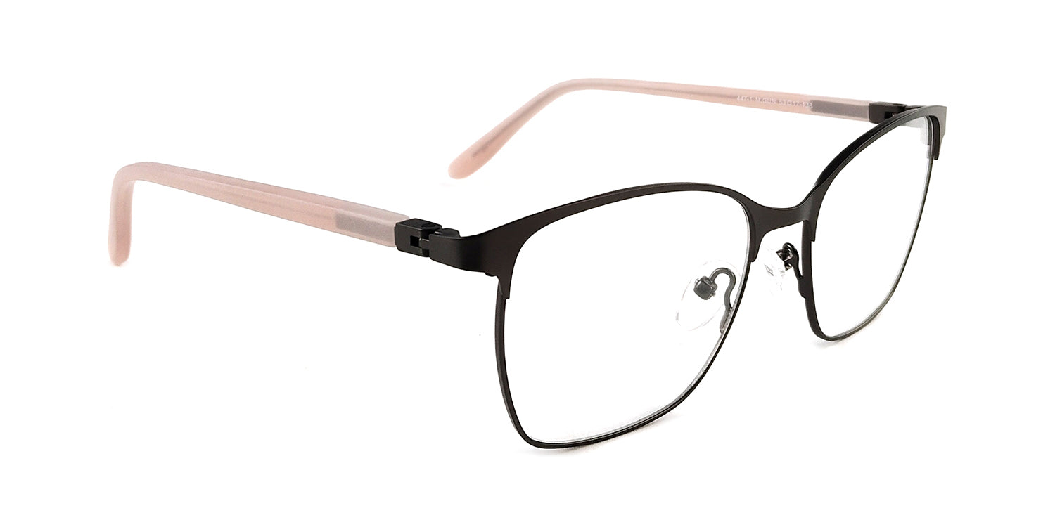 RA447-1 | Women | Shiny Gun | Metal Glasses