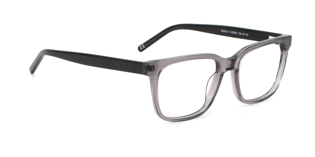 MX2024A-1 | Men | Shiny Gray | Acetate Glasses