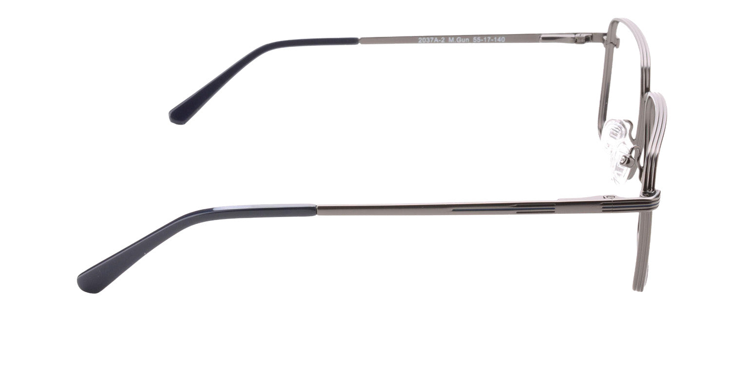 MX2037A-2 | Men | Shiny Gun | Metal Glasses