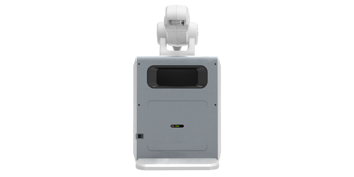 Back view of a Auto Chart Projector with Phoropter on a white background
