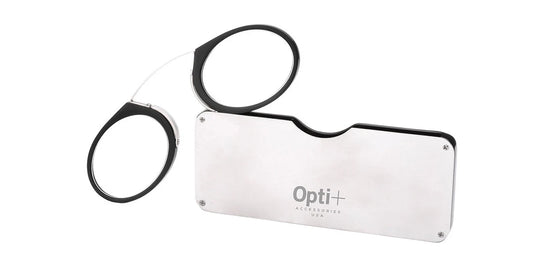 Mini reader reading glasses on a white background