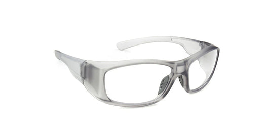 Safety glasses on a white background