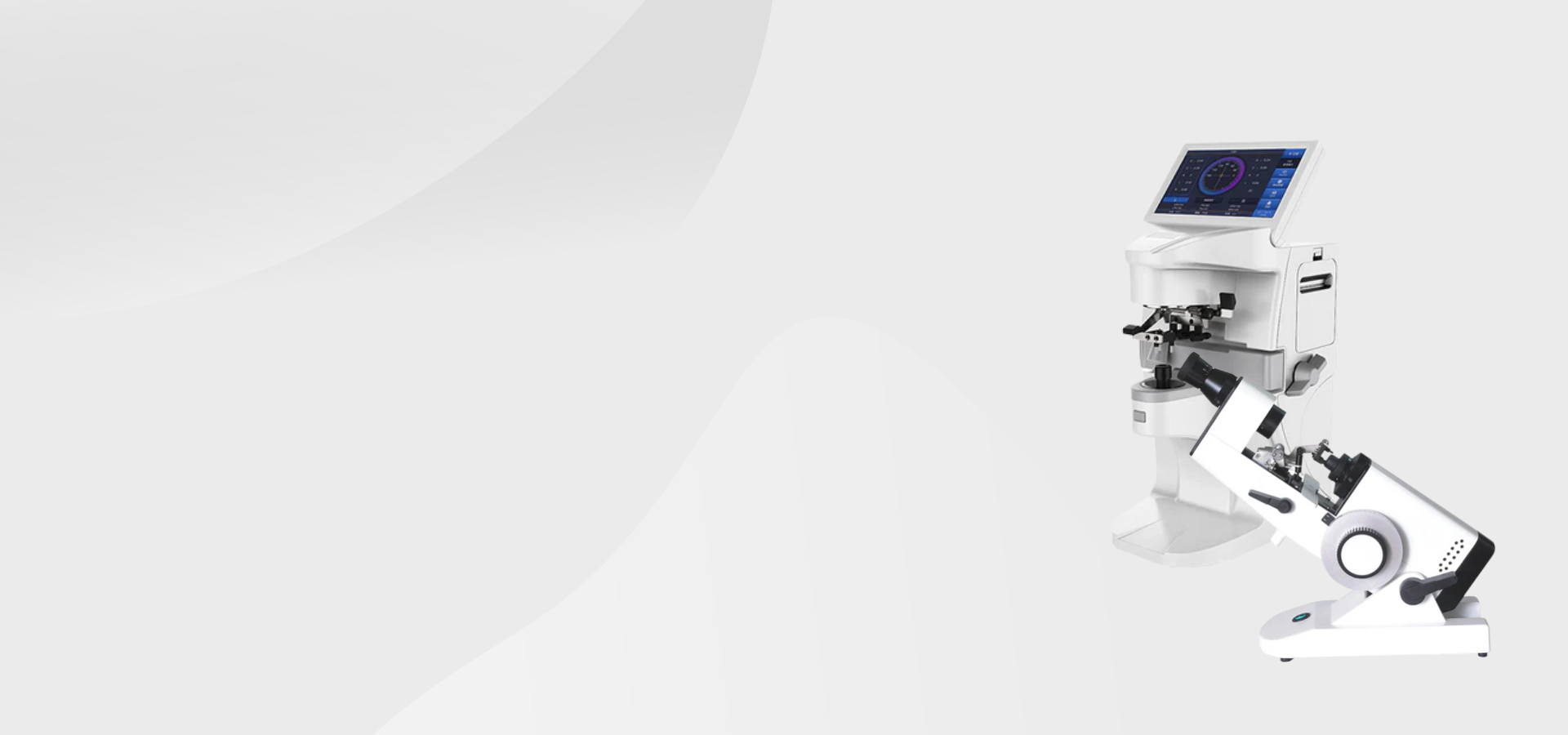 Lensmeters on a white background