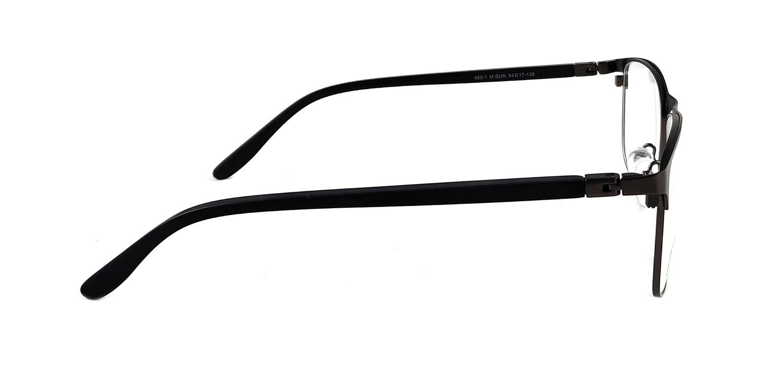 RA450-1 | Men | Shiny Gun | Metal Glasses