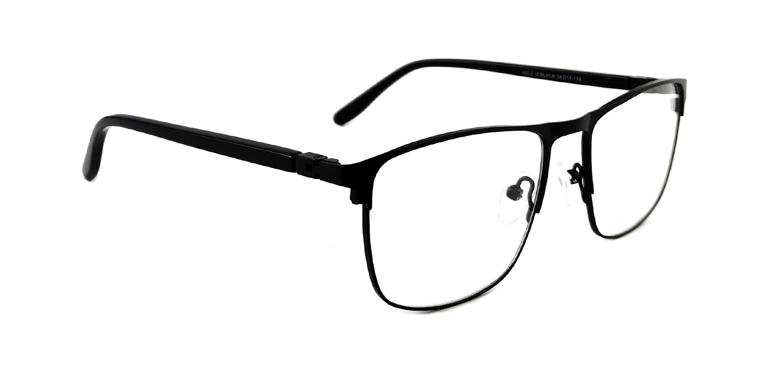 RA450-2 | Men | Shiny Black | Metal Glasses