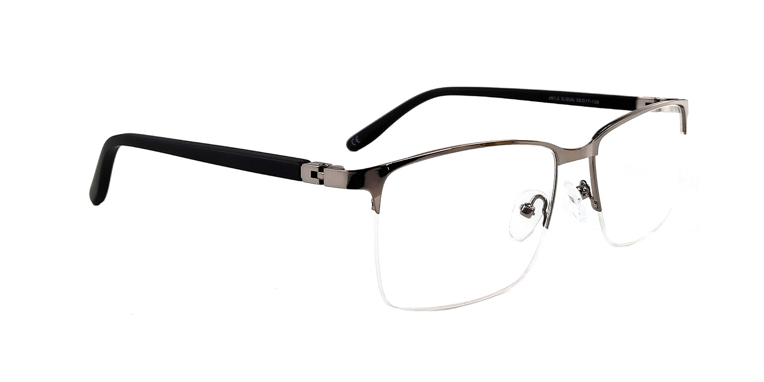 RA451-2 | Men | Matte Gun | Metal Glasses