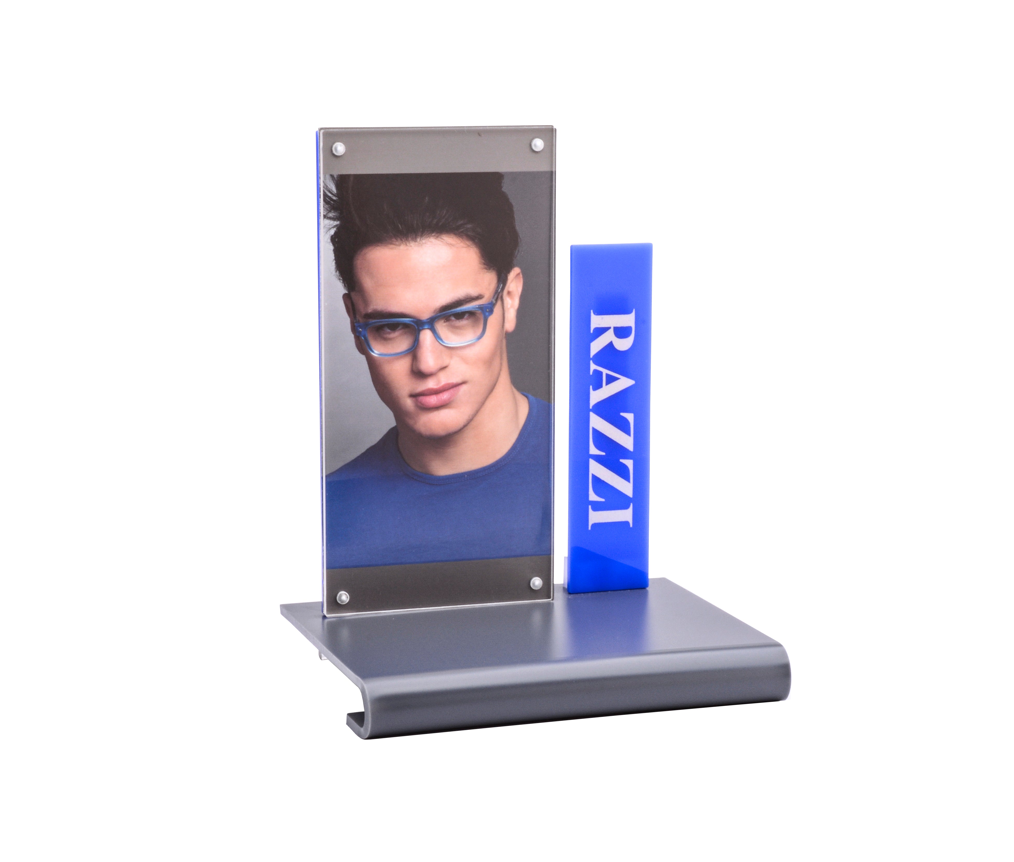 RAP-8089-2 | Acrylic Display | Gray & Blue | Razzi Pop Material