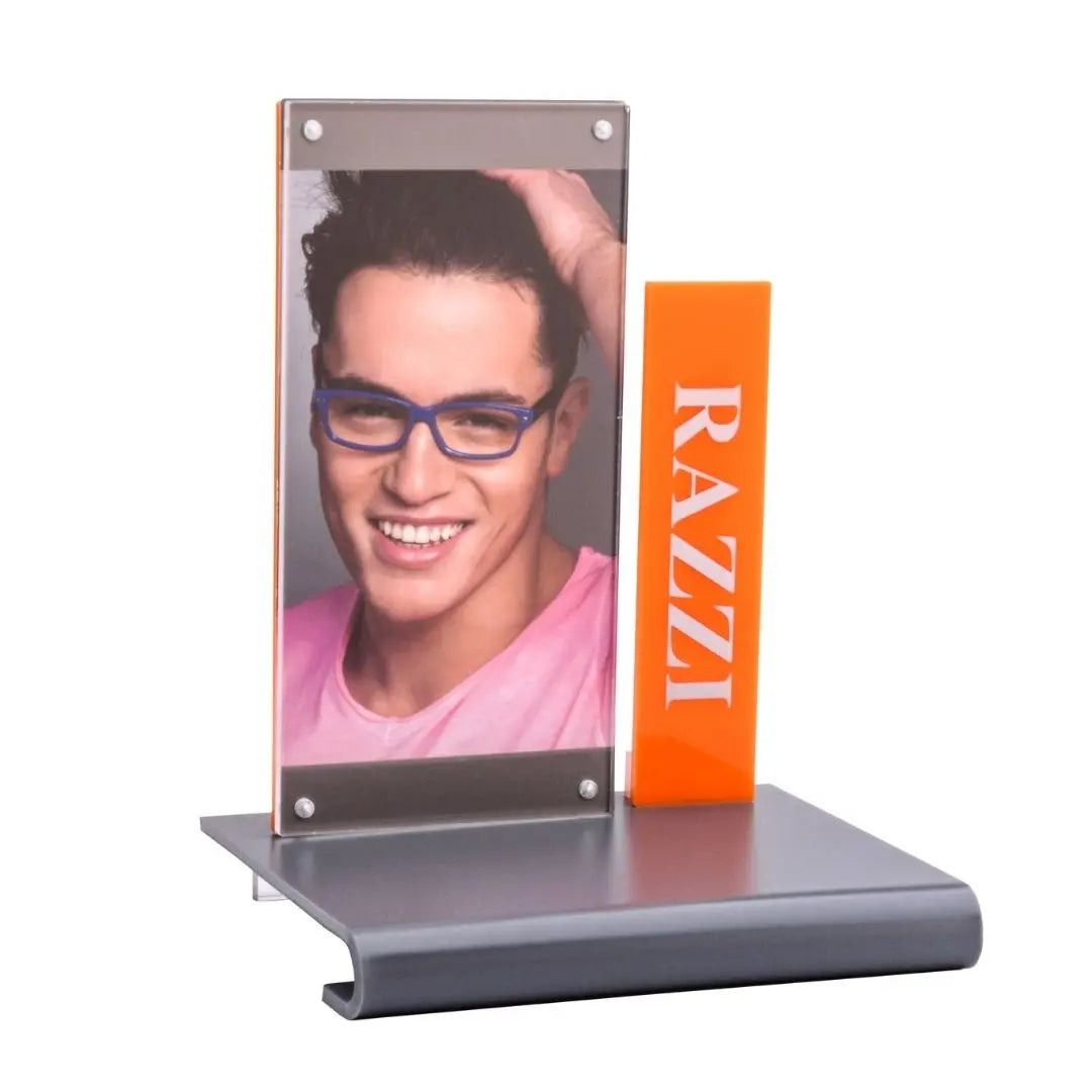 RAP-8089-4 | Acrylic Display | Gray & Orange | Razzi Pop Material