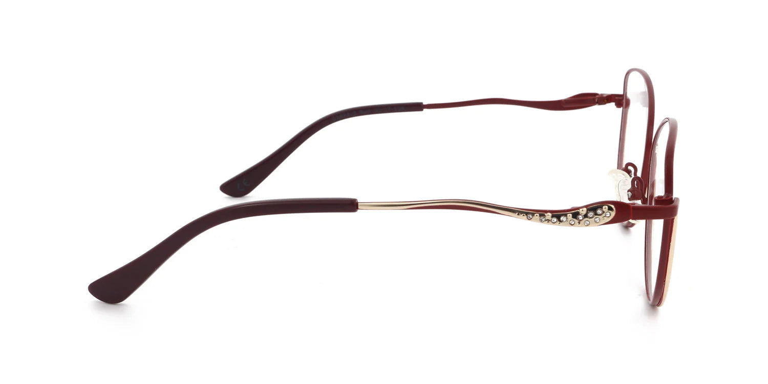 MX2169A-3 | Women | Matte Red | Metal Glasses
