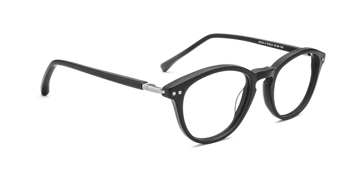 MX2203A-2 | Unisex | Matte Black | Acetate Glasses