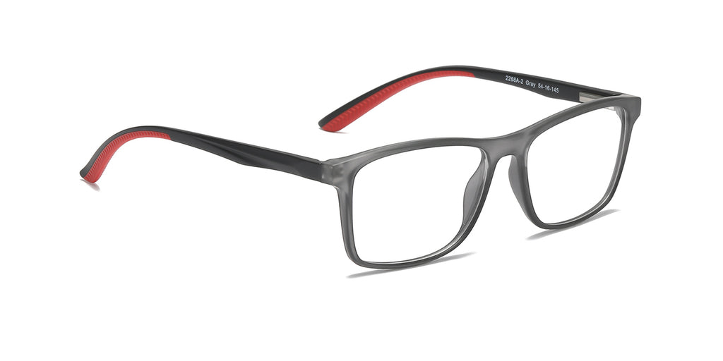 MX2268A-2 | Unisex | Matte Gray | TR-90 Glasses