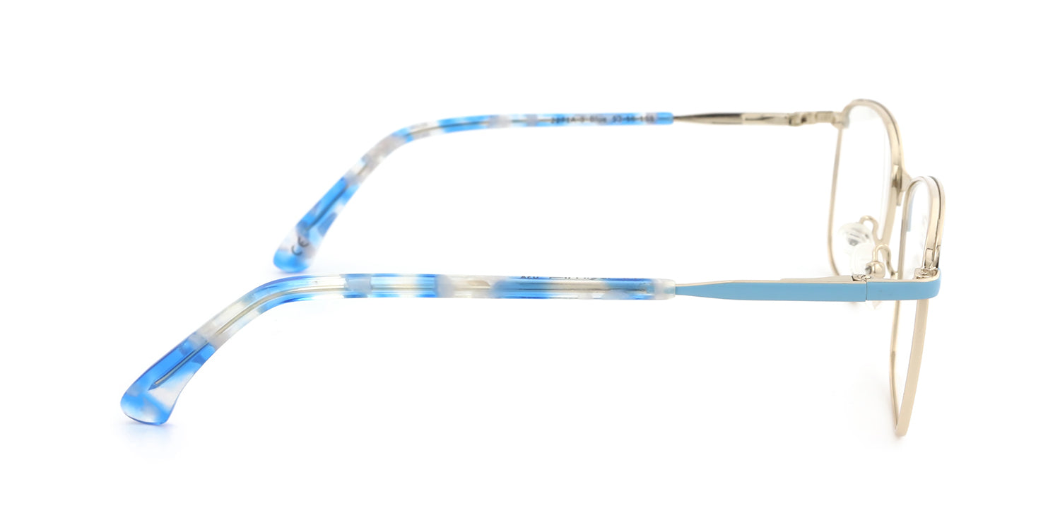 MX2271A-3 | Unisex | Matte Blue | Metal Glasses