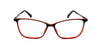 Maxima Women Matte Black & Red Cat Eye Beta Titanium Glasses