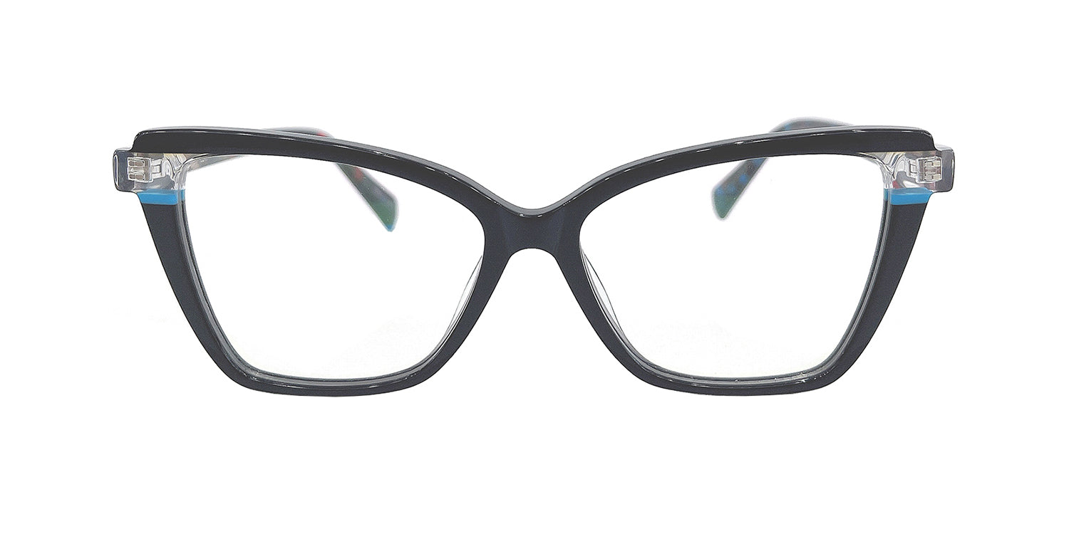 Women | Shiny Black | Acetate Glasses - MXPS8827-1