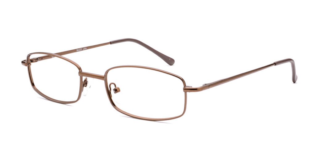 RA309-3 | Unisex | Matte Brown | Metal Glasses