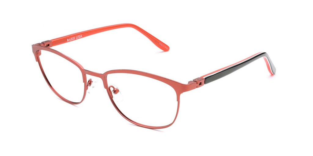 RA436-2 | Women | Matte Burgundy | Metal Glasses