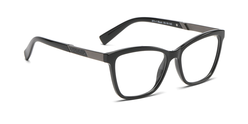 Women | Shiny Black | TR-90 Glasses - RA571-1