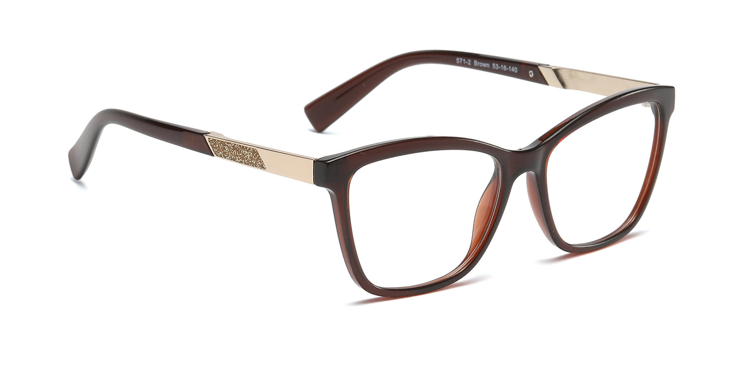 Women | Shiny Brown | TR-90 Glasses - RA571-2