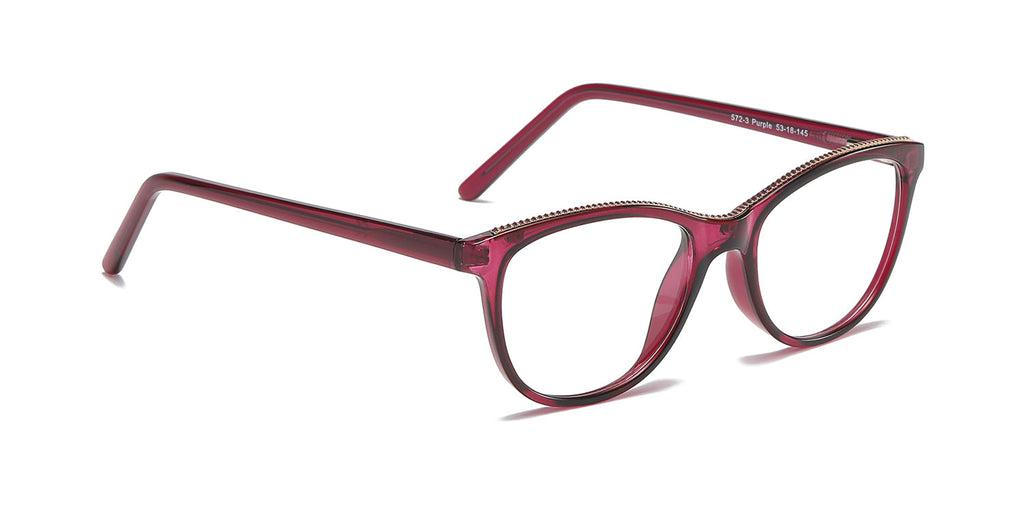 Women | Shiny Purple | TR-90 Glasses - RA572-3