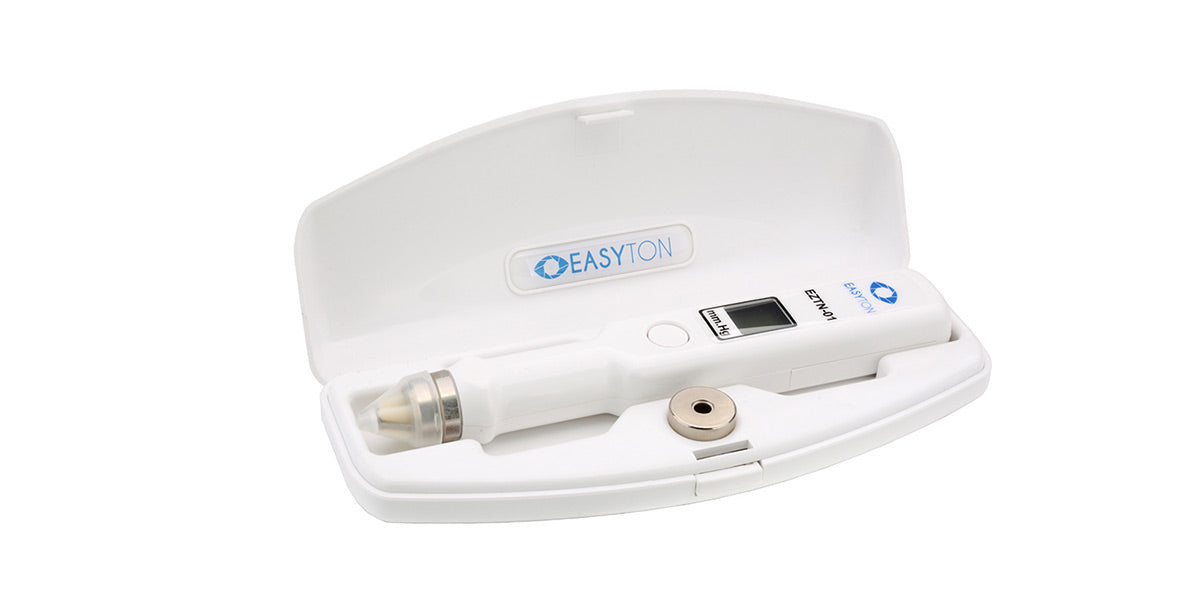 easyton transpalpebral digital tonometer on a white background