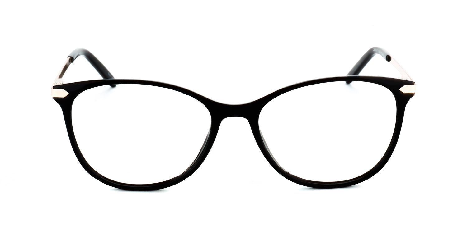 Women | Shiny Black | Acetate Glasses - MX2144A-2