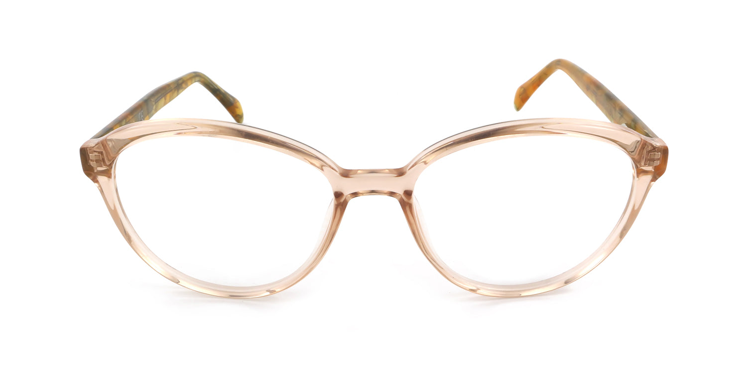 Women | Shiny Orange | Acetate Glasses - MX2151A-1